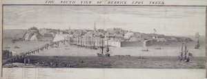 Etelänäkymä Berwick Upon Tweedistä, n. 1743-45 (kynä ja muste ja pesu paperille)